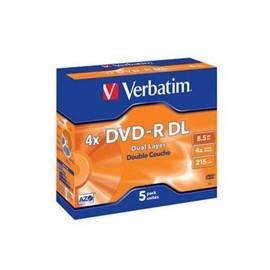 Aufnahme Medium VERBATIM DVD-R DualLayer, 8,5 GB, 4 X, Jewel-Box, 5ks (43543) Bedienungsanleitung
