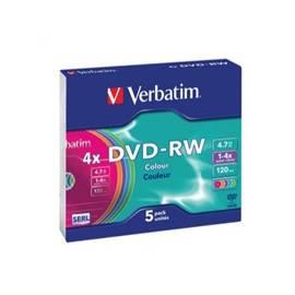 Aufnahme Medium VERBATIM DVD-RW DLP, 4.7 GB, 4 X, slim Box, 5ks (43563)