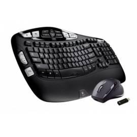 Tastatur mit Maus LOGITECH Cordless Desktop Wave PRO (920-001071) Bedienungsanleitung