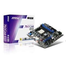 Motherboard MSI 760GM-E51 (AM3, 4DDRIII, VGA 512MB, eSATA2, HDMI)