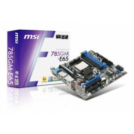 Datasheet Motherboard MSI 785GM-E65 (AM3, 4DDR3, 785G + SB710, 1394, HDMI, APS)