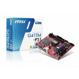 MSI Mainboard G41TM-P31 (G41, 2xDDR2, Max. 8 GB, int.VGA, mATX)