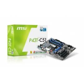 Motherboard MSI P43T-C51 (4DDR2, 6SATA GbLan, Switch, OC, HeatSin)