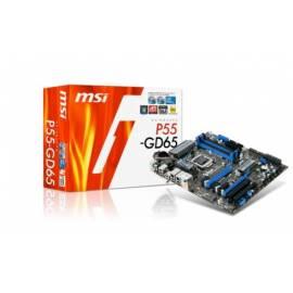 Motherboard MSI P55-GD65 (4xDDR3, 2GbLan, e-SATA, RAID, OC Genie)
