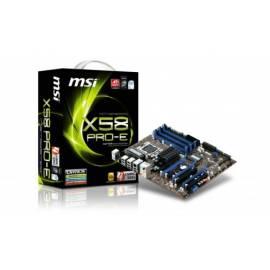 Handbuch für MB MSI X 58 PRO-E (Sockel 1366, CPU i7, X 58, 24GB)