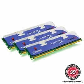 Bedienungsanleitung für Speichermodul KINGSTON 12GB DDR3-1600 HyperX CL9 XMP Kit 3x4GB (KHX1600C9D3K3/12GX)