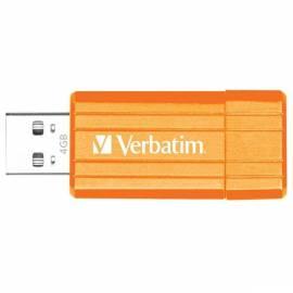 USB-flash-Disk VERBATIM Store ' n ' Go PinStripe 4GB USB 2.0 (47394) Orange