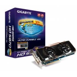 Grafikkarte GIGABYTE HD5870 1 GB (256) aktiv 2xDVI HDMI DDR5 (GV-R587UD-1GD)