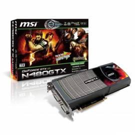 Grafikkarte MSI N480GTX-M2D15 (DDR5, 1536MB, 384 Bit, mHDMI, DX11)