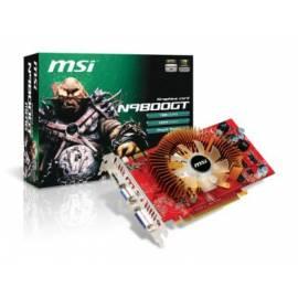 Datasheet Grafikkarte MSI N9800GT-MD1G/PWM (DDR3 1G, 256 Bit, DVI, SLI, FAN)