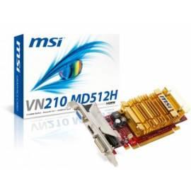 Grafikkarte MSI VN210-MD512H (DDRII, 512M, 64 Bit, HDMI, DVI)