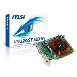 VGA MSI VN220GT-MD1G (DDRII, 1GB, 128 Bit, HDMI, DVI, FAN)
