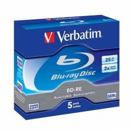 Aufnahme Medium VERBATIM BD-RE SL 25GB 2 X, Jewel-Box, 5ks (43615)