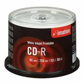 Datasheet Aufnahme mittlerer IMATION CD-R 700 MB Printable, 52 X, 50-Kuchen (i17304)