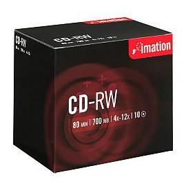 Aufnahme mittlerer IMATION CD-RW 700MB, 4-12 X, NormJC, 10er-Pack (i19002)