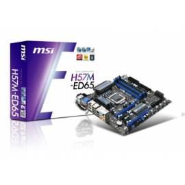 PDF-Handbuch downloadenMotherboard MSI H57M-ED65 (4DDR3, eSATA, OC Genie, DVI, HDMI, D-SUB