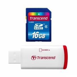 Speicherkarte TRANSCEND SDHC 16GB Class 6 + USB-Lesegerät (TS16GSDHC6-P2)