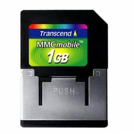Bedienungshandbuch Speicherkarte TRANSCEND MMC 1GB Handy (TS1GRMMC4)