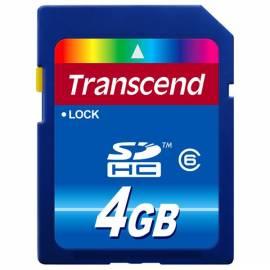 Bedienungshandbuch Speicherkarte TRANSCEND SDHC 4GB Class 6 (TS4GSDHC150)