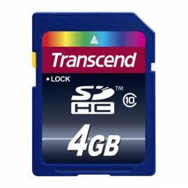 Handbuch für Speicherkarte TRANSCEND SDHC 4GB Class 10 (SD 3.0) (TS4GSDHC10)