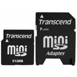 Speicherkarte TRANSCEND 512MB Mini SD (TS512MSDM)
