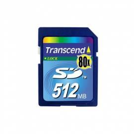 Speicherkarte TRANSCEND SD 512 MB 80 X (TS512MSD80)
