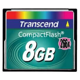 Speicherkarte TRANSCEND CF 8GB 266 X (TS8GCF266) Bedienungsanleitung