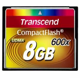 Benutzerhandbuch für Speicherkarte TRANSCEND CF 8GB 600 X (TS8GCF600)