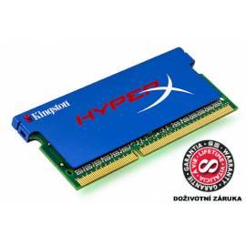 Benutzerhandbuch für Speichermodul KINGSTON SODIMM DDR2-667 HyperX Low.L.CL4 Kit (KHX5300S2LLK2 / 4G)