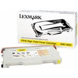 Bedienungsanleitung für Toner LEXMARK C510 HY (20K 1402) gelb
