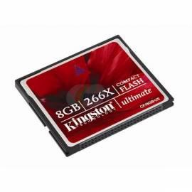 Datasheet Speicherkarte KINGSTON 32GB CompactFlash Ultimate 266 X w/Recovery s/w (CF / 32GB-U2)