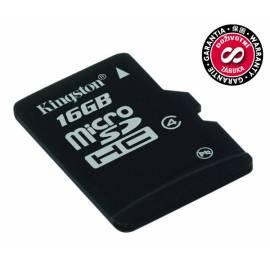 Speicher Karte KINGSTON 16GB MicroSDHC Class 4 Speicherkarte Single Pack Adapter (SDC4/16GBSP)