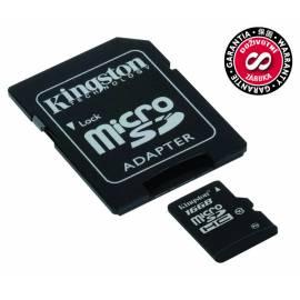Benutzerhandbuch für Speicher Karte KINGSTON 16 GB MicroSDHC Class 10 Flash-Karte (SDC10 / 16GB)