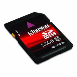 Datasheet Speicher Karte KINGSTON 32 GB SDHC Class 10 Flash-Karte (SD10 / 32GB)