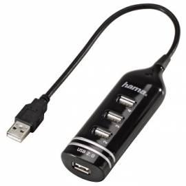 HAMA USB 2.0 Hub USB HUB (1): 4 schwarz (39776) schwarz