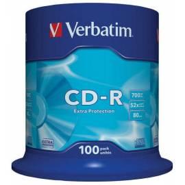 Aufnahme Medium VERBATIM CD-R-DL 700MB 52 x Extraschutz 100-Kuchen (43411)
