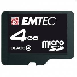 EMTEC SD 4 GB Speicherkarte + Adapter, schwarz Gebrauchsanweisung