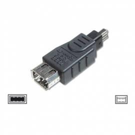 PC redukce DIGITUS FireWire 4pin M / 6pin F (AB-1394-1)