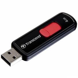 TRANSCEND JetFlash 500 USB Flash drive 4 GB, USB 2.0 (TS4GJF500) schwarz/rot