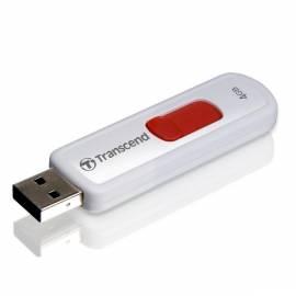 USB-flash-Disk TRANSCEND JetFlash 530 4GB, USB 2.0 (TS4GJF530) weiß/rot