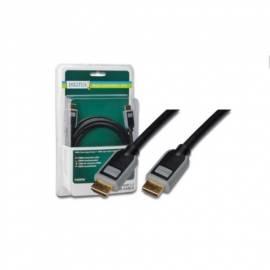 Verbindungskabel, 10 m und HDMI/DIGITUS, AWG28, / grau, gold, blister (DB-229599) schwarz/grau