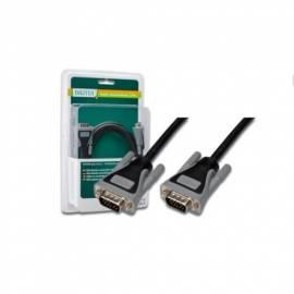 Bedienungsanleitung für Kabel DIGITUS VGA-Kabel, grau, AWG28, 5 m, Blistr (DB-229995) schwarz/grau