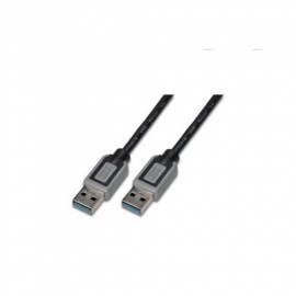 PC-Kabel DIGITUS USB 3.0 A/M- &  Gt; A-F, 1 m / grau (DK-112311) schwarz/grau Bedienungsanleitung
