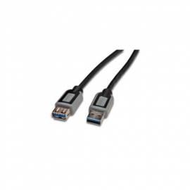 PDF-Handbuch downloadenPC Kabel DIGITUS USB 3.0 Verlängerungskabel A-/M- &  Gt; A-F 1, 8m, schwarz/grau/GRA (DK-112330)