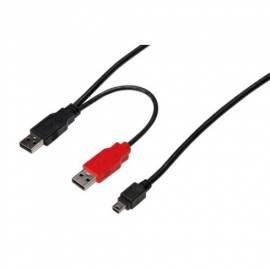 PC Kabel DIGITUS USB AC Y-Kabel, 2xUSB A - &   Gt; Mini USB-B, 1m (AK-112008)