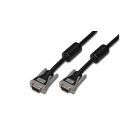 DIGITUS XGA Kabel Anschluß Kabel AWG28, 10 m/grau (DK-113046) schwarz/grau