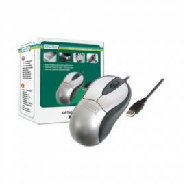 DIGITUS Mouse Optical Maus 1000dpi / Silber, USB (DA-20116-2) schwarz/silber