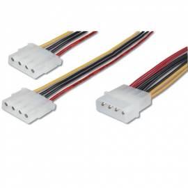 PC-Kabel DIGITUS Molex 4 - polig- &  Gt; 2 X Molex 4-polig, 0, 2 m (AK 319 0, 20M)