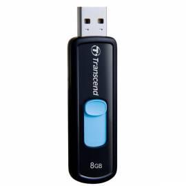 TRANSCEND 8 GB JetFlash 500 USB-flash-Laufwerk, USB 2.0 (TS8GJF500) schwarz/blau