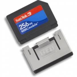 Speicherkarte MMC Sandisk 256MB + Adapter für MMC-slot